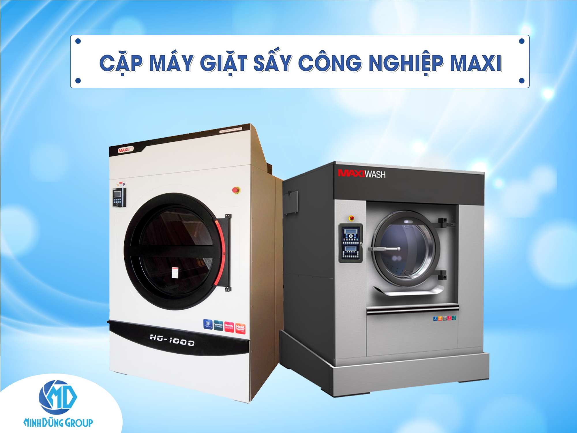 Giới thiệu dòng máy giặt sấy công nghiệp Maxi